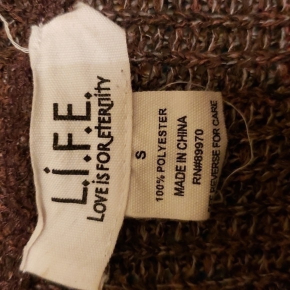 L.I.F.E. Love is for eternity ladies sweater size S - Picture 3 of 5